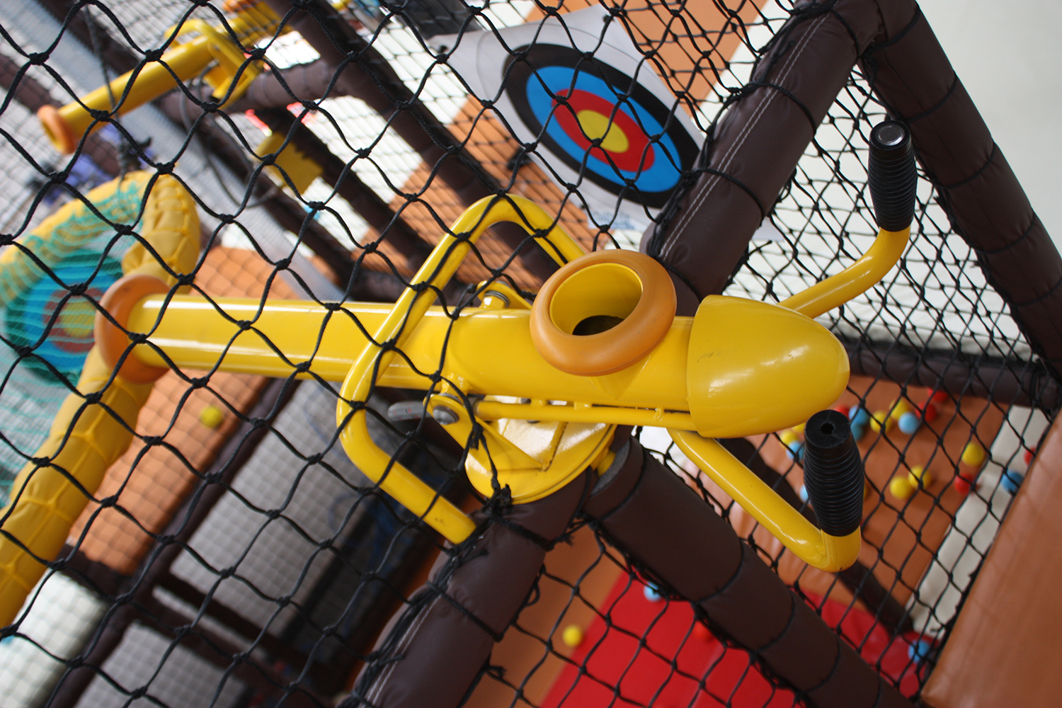 A yellow feature within a play area